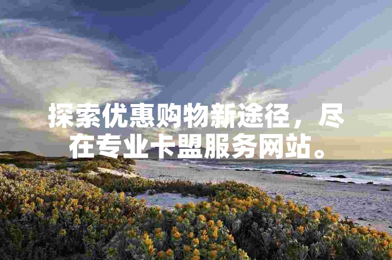 探索优惠购物新途径，尽在专业卡盟服务网站。