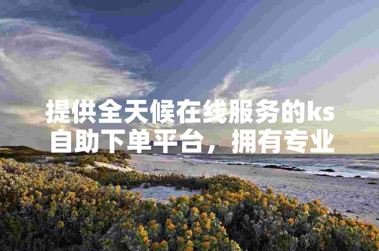 提供全天候在线服务的ks自助下单平台，拥有专业的人工点赞团队。
