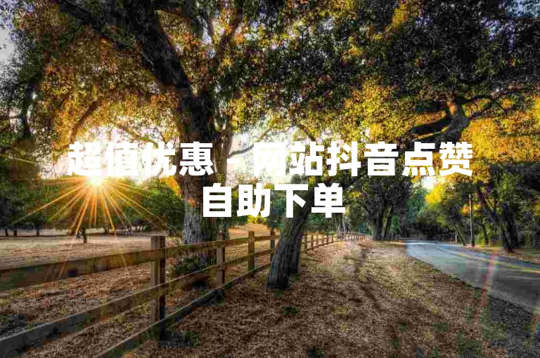 超值优惠 - 网站抖音点赞自助下单