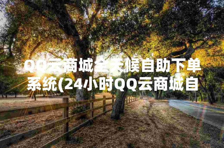 QQ云商城全天候自助下单系统(24小时QQ云商城自助下单平台)。