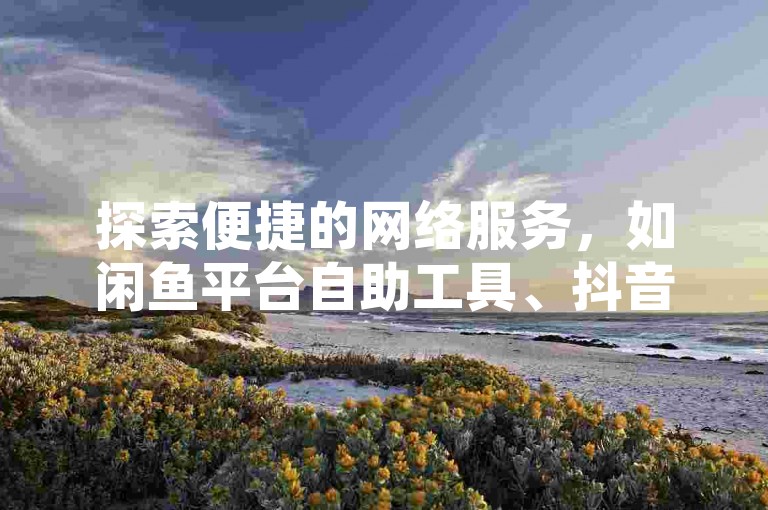 探索便捷的网络服务，如闲鱼平台自助工具、抖音点赞助推服务以及直播间观众互动增强软件，助你轻松提升社交媒体影响力。