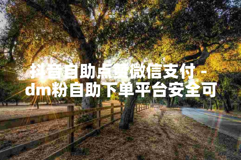 抖音自助点赞微信支付 - dm粉自助下单平台安全可靠