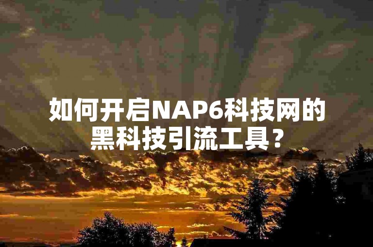 如何开启NAP6科技网的黑科技引流工具？