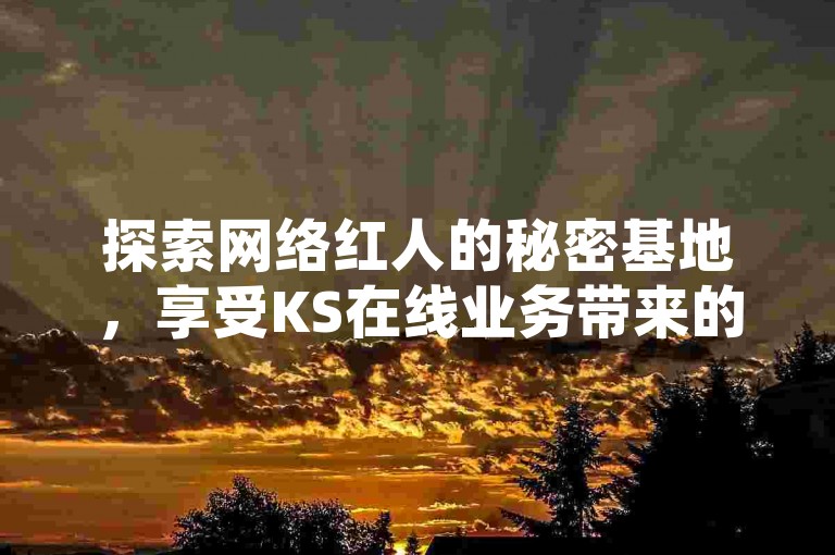探索网络红人的秘密基地，享受KS在线业务带来的便捷与惊喜，DY赞下单平台让你的社交影响力飙升，快手网红免费网站独家揭秘等你来发现。