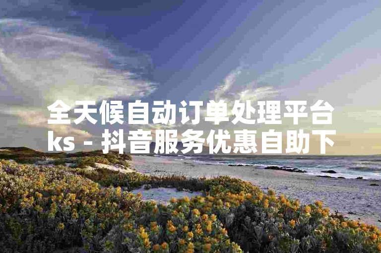 全天候自动订单处理平台ks - 抖音服务优惠自助下单