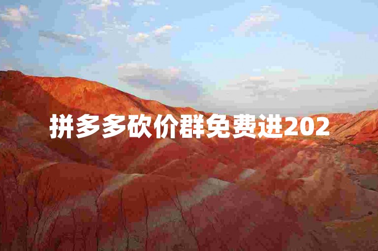 拼多多砍价群免费进2025二维码怎么弄pdd砍价软件