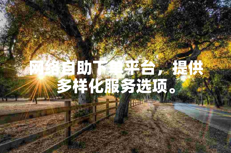 网络自助下单平台，提供多样化服务选项。