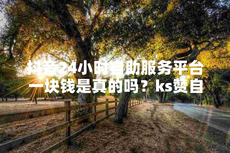 抖音24小时自助服务平台一块钱是真的吗？ks赞自助下单低价，这种服务的真实性有待考证，建议谨慎对待。