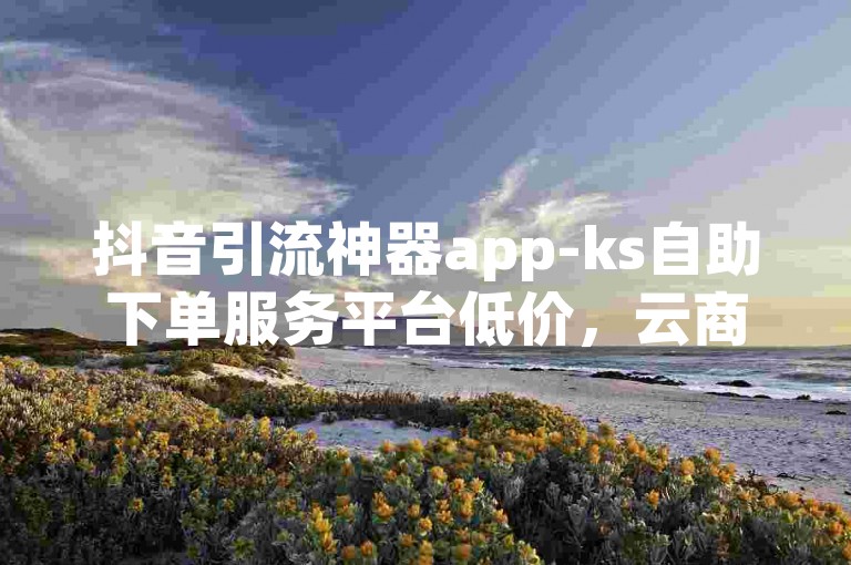 抖音引流神器app-ks自助下单服务平台低价，云商城-在线下单。