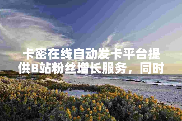 卡密在线自动发卡平台提供B站粉丝增长服务，同时出售抖音账号。