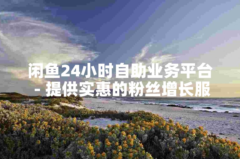 闲鱼24小时自助业务平台 - 提供实惠的粉丝增长服务。