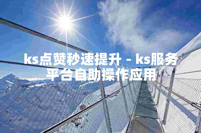 ks点赞秒速提升 - ks服务平台自助操作应用