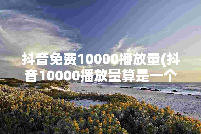 抖音免费10000播放量(抖音10000播放量算是一个不错的开始)。