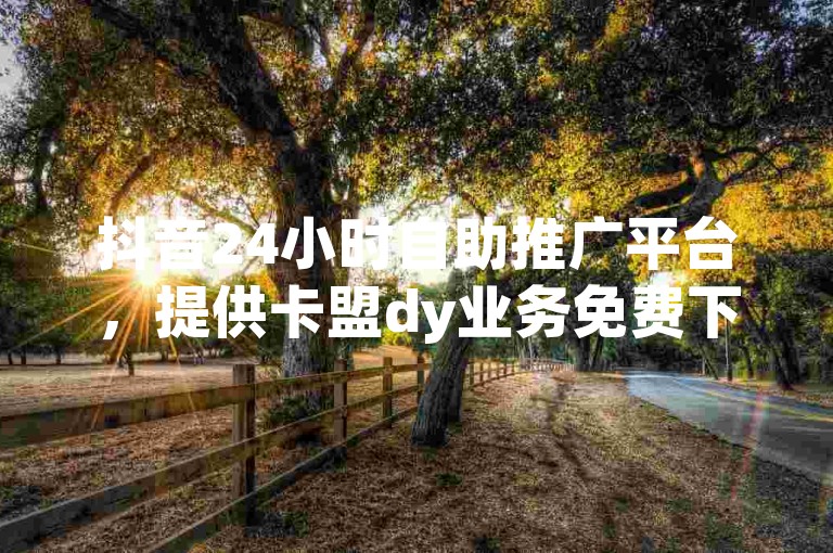 抖音24小时自助推广平台，提供卡盟dy业务免费下单服务。