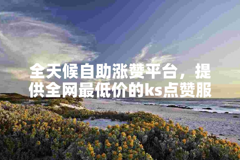 全天候自助涨赞平台，提供全网最低价的ks点赞服务。