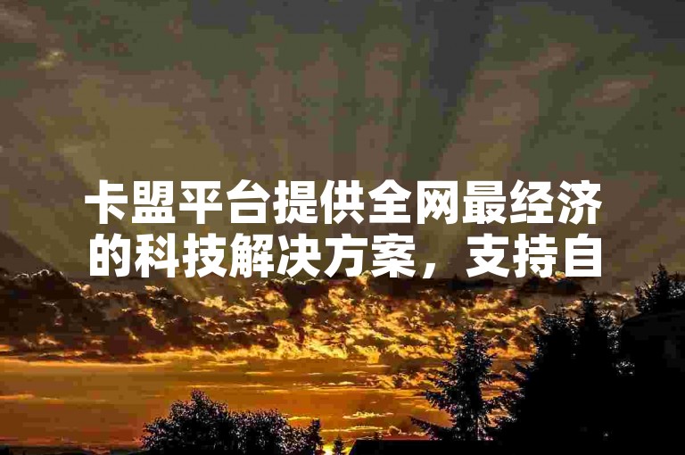 卡盟平台提供全网最经济的科技解决方案，支持自动下单并赠送免费点赞服务。
