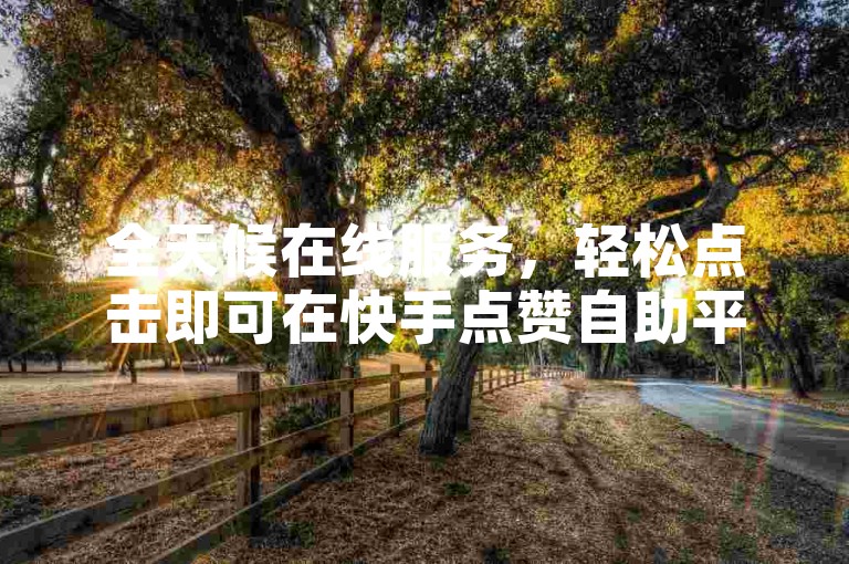 全天候在线服务，轻松点击即可在快手点赞自助平台完成下单流程。
