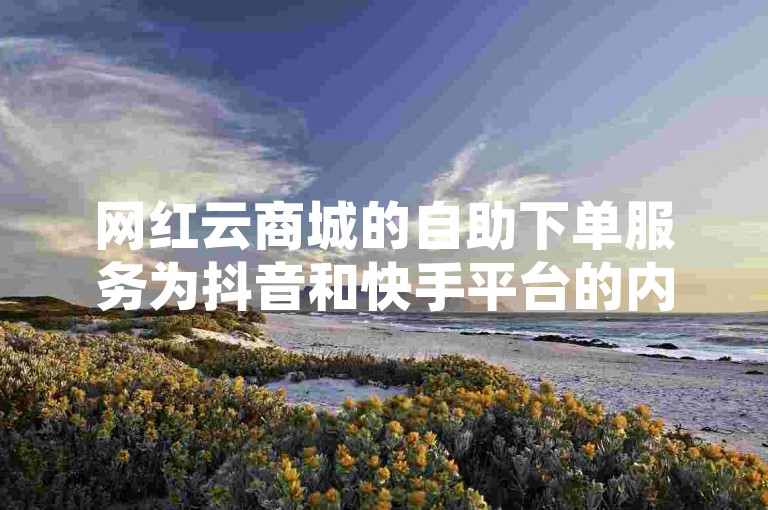 网红云商城的自助下单服务为抖音和快手平台的内容创作者提供了极大的便利，用户可以通过该网站轻松管理自己的社交媒体业务需求。