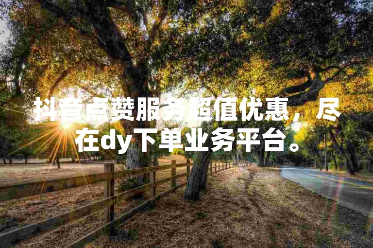 抖音点赞服务超值优惠，尽在dy下单业务平台。