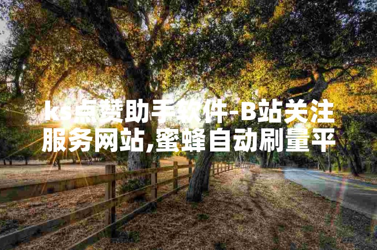 ks点赞助手软件-B站关注服务网站,蜜蜂自动刷量平台