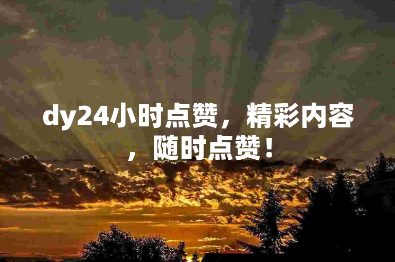 dy24小时点赞，精彩内容，随时点赞！