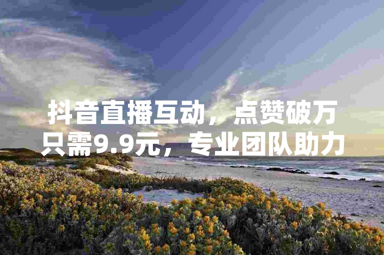 抖音直播互动，点赞破万只需9.9元，专业团队助力热门话题打造 - Zy用户