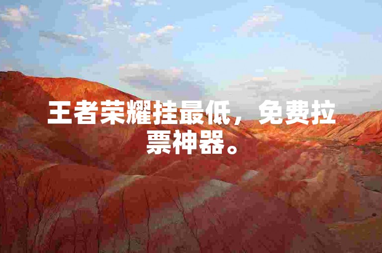 王者荣耀挂最低，免费拉票神器。