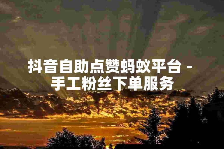 抖音自助点赞蚂蚁平台 - 手工粉丝下单服务
