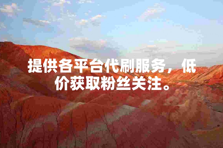 提供各平台代刷服务，低价获取粉丝关注。