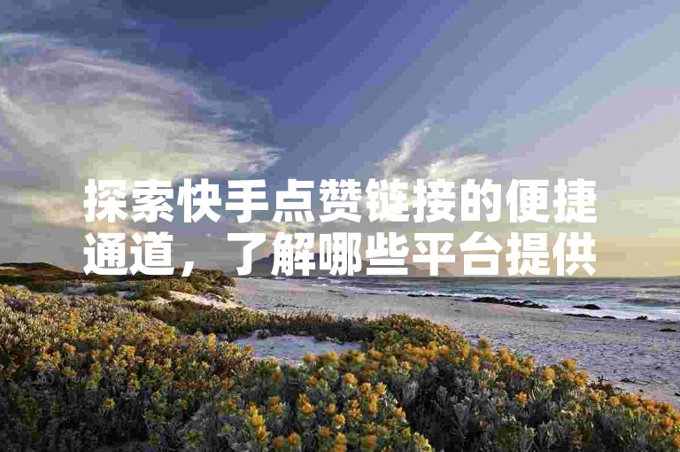 探索快手点赞链接的便捷通道，了解哪些平台提供快手机器人粉丝服务。