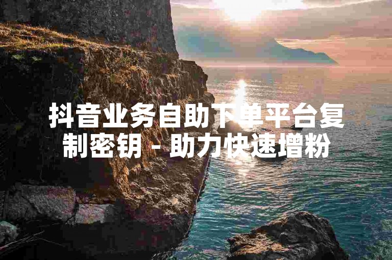 抖音业务自助下单平台复制密钥 - 助力快速增粉