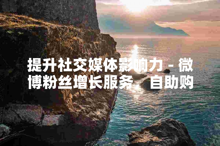 提升社交媒体影响力 - 微博粉丝增长服务，自助购买平台微信。
