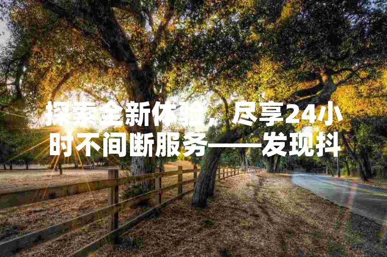 探索全新体验，尽享24小时不间断服务——发现抖音视频播放量提升的新选择。