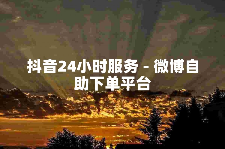 抖音24小时服务 - 微博自助下单平台