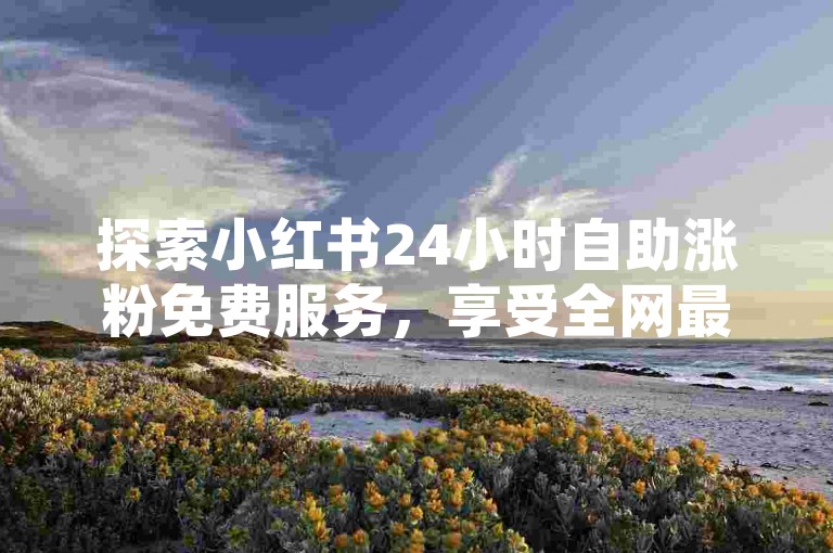 探索小红书24小时自助涨粉免费服务，享受全网最低价的自助下单体验。