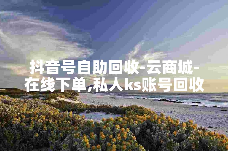 抖音号自助回收-云商城-在线下单,私人ks账号回收80