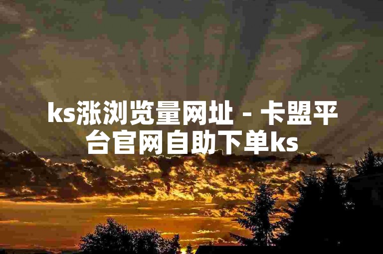 ks涨浏览量网址 - 卡盟平台官网自助下单ks