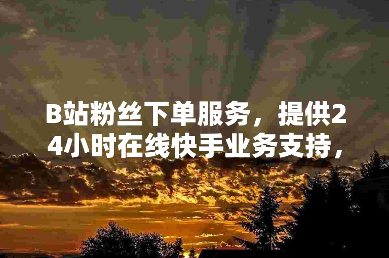 B站粉丝下单服务，提供24小时在线快手业务支持，以及超低价的点赞量和主页赞qq。