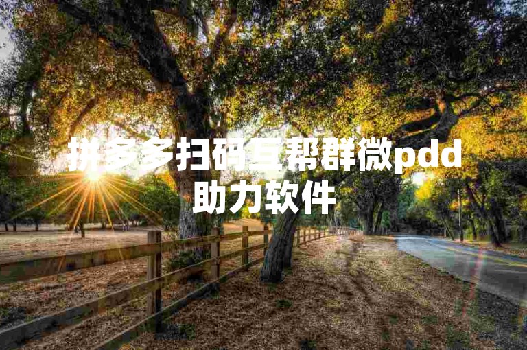 拼多多扫码互帮群微pdd助力软件