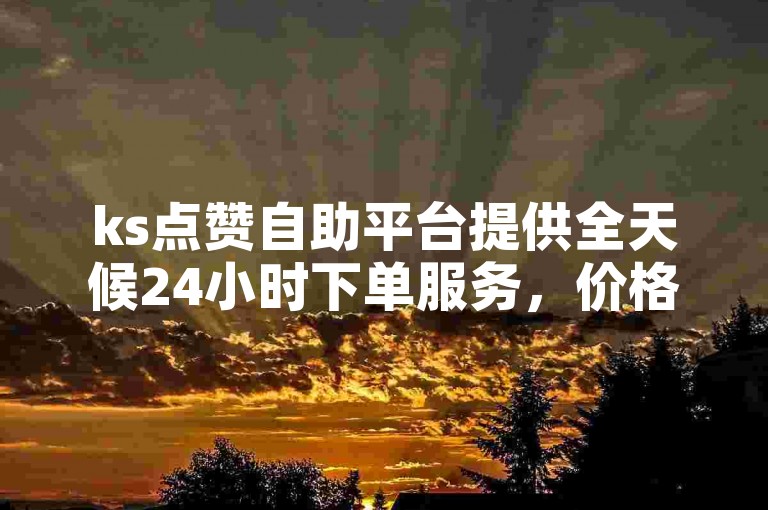ks点赞自助平台提供全天候24小时下单服务，价格实惠。