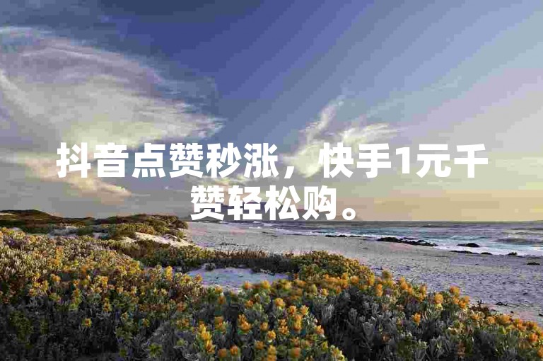 抖音点赞秒涨，快手1元千赞轻松购。