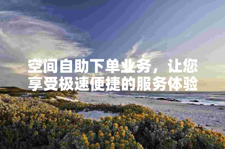 空间自助下单业务，让您享受极速便捷的服务体验。