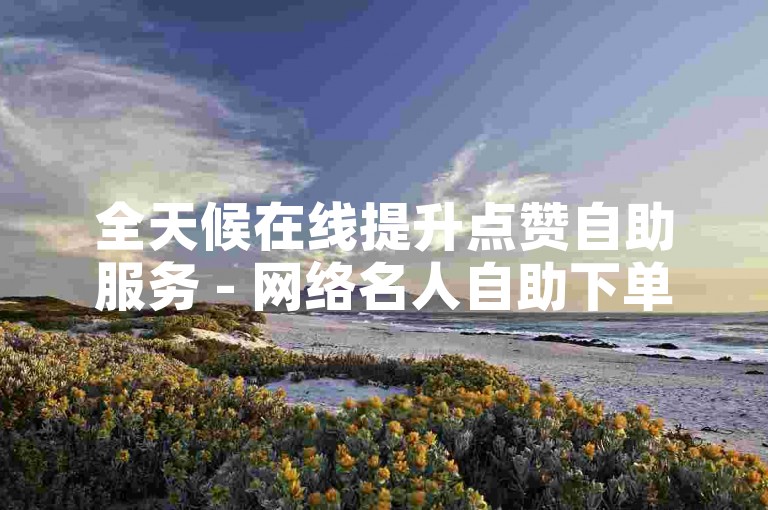 全天候在线提升点赞自助服务 - 网络名人自助下单网站ks最优惠