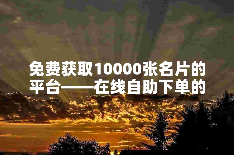 免费获取10000张名片的平台——在线自助下单的全网业务商城。