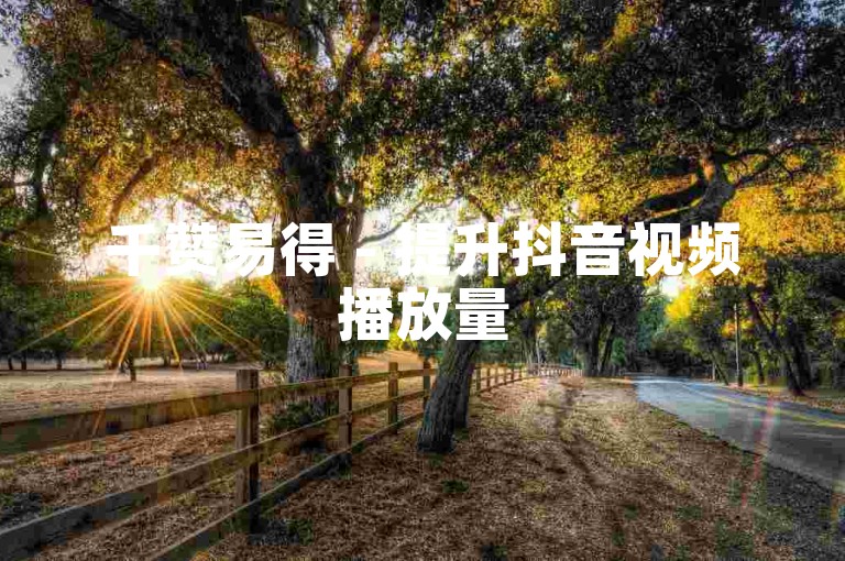 千赞易得 - 提升抖音视频播放量