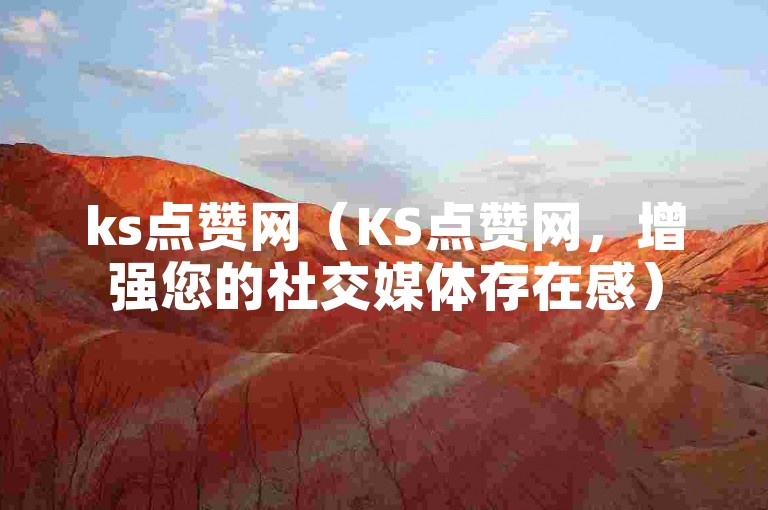 ks点赞网（KS点赞网，增强您的社交媒体存在感）