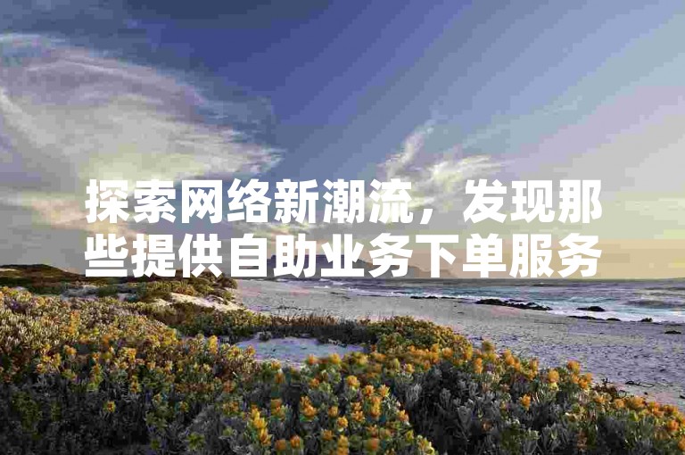 探索网络新潮流，发现那些提供自助业务下单服务的快手人气网站，它们以全网最低价吸引着众多用户。