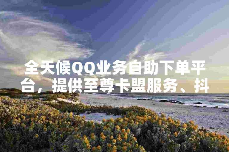 全天候QQ业务自助下单平台，提供至尊卡盟服务、抖音点赞购买及批量1毛钱QQ小号。