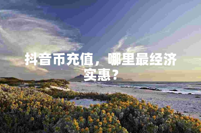 抖音币充值，哪里最经济实惠？
