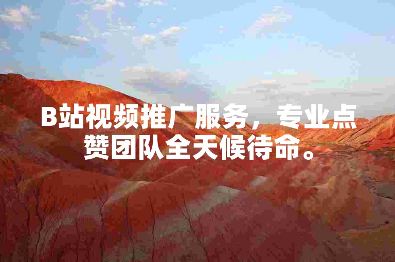 B站视频推广服务，专业点赞团队全天候待命。
